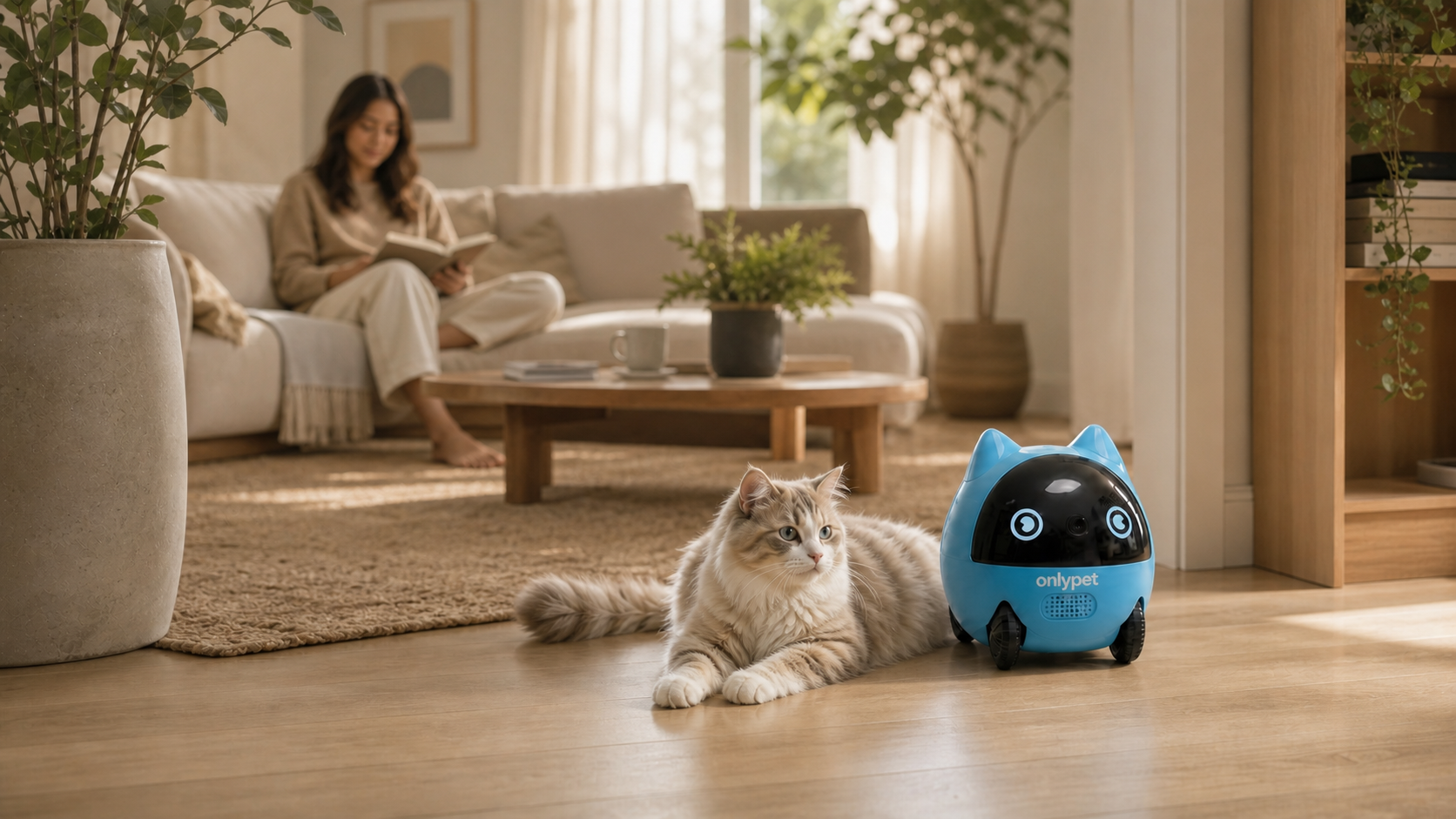 OnlyPetBuddy quietly sharing a home with a pet and its owner
