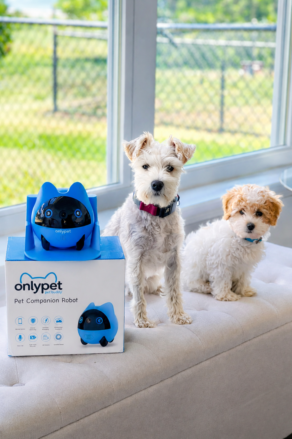 Onlypet pet companion robot with two dogs